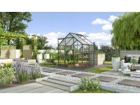 Vitavia Skleník Kapitol 2500 ESG 3 mm + HKP 6 mm černý prášk.lak. 195 x 137 cm