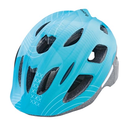 Prophete Dětská cyklistická přilba s LED světlem, tyrkysová, 53-55 cm