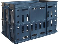 Přepravka vysoká 60 cm x 40 cm x 42 cm nosnost 30 kg černá