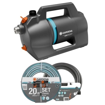 GARDENA Zahradní čerpadlo 4200 Silent 600 W + 7 m sací hadice + SET Classic 20 m