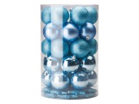 OBI Sada vánočních ozdob ledově modrá, 50 ks