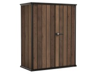 KETER Zahradní úložný box Deco Vertical Shed, 1400 l, walnut, 140x73,6x170,4 cm