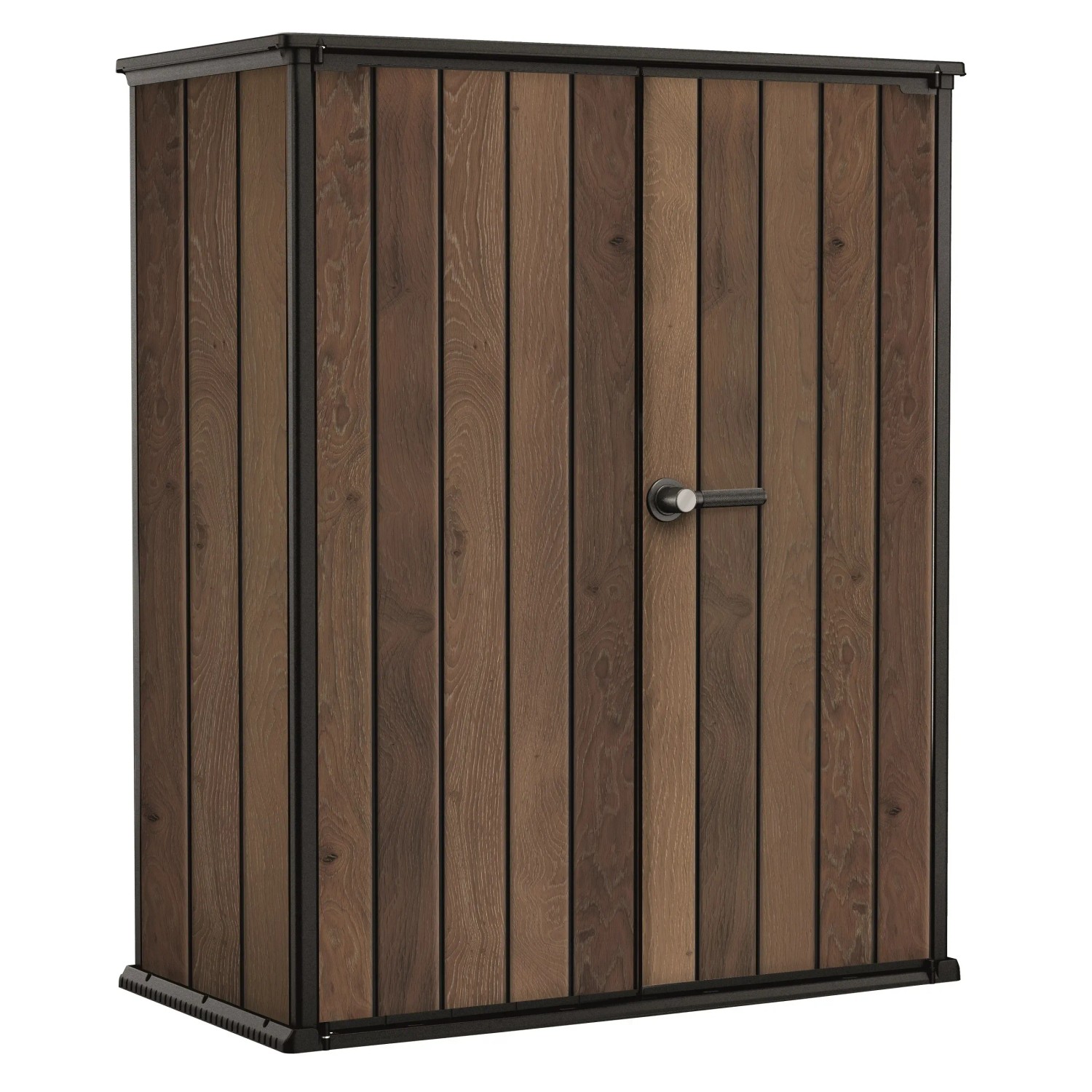 KETER Zahradní úložný box Deco Vertical Shed, 1400 l, walnut, 140x73,6x170,4 cm
