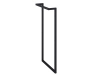 Roca Boční rám umyvadlové skříňky Elegant Plus černý 80 x 9,8 x 36 cm