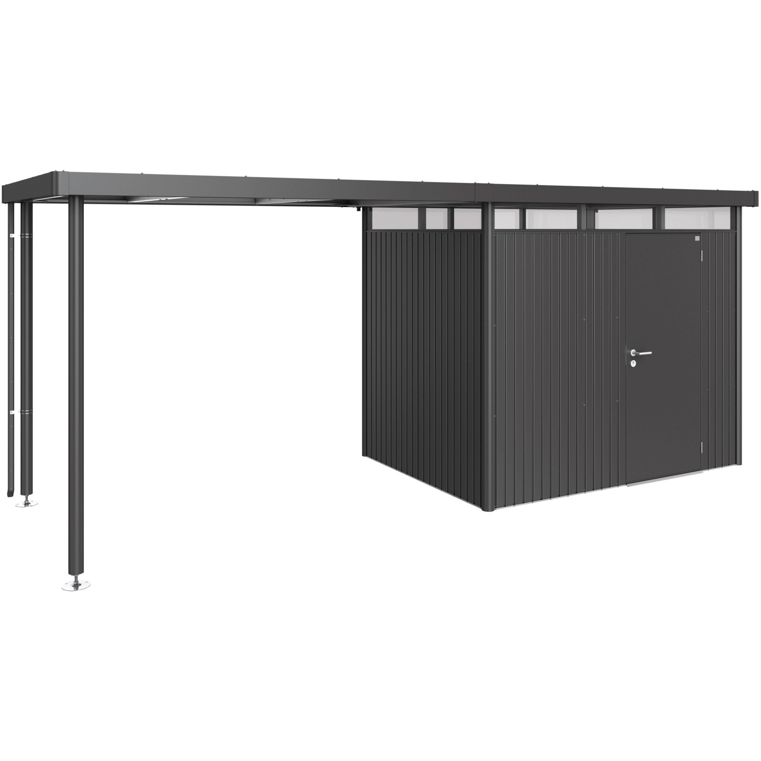 Biohort Boční střecha k zahradnímu domku HighLine H2, tmavě šedá, vel. L