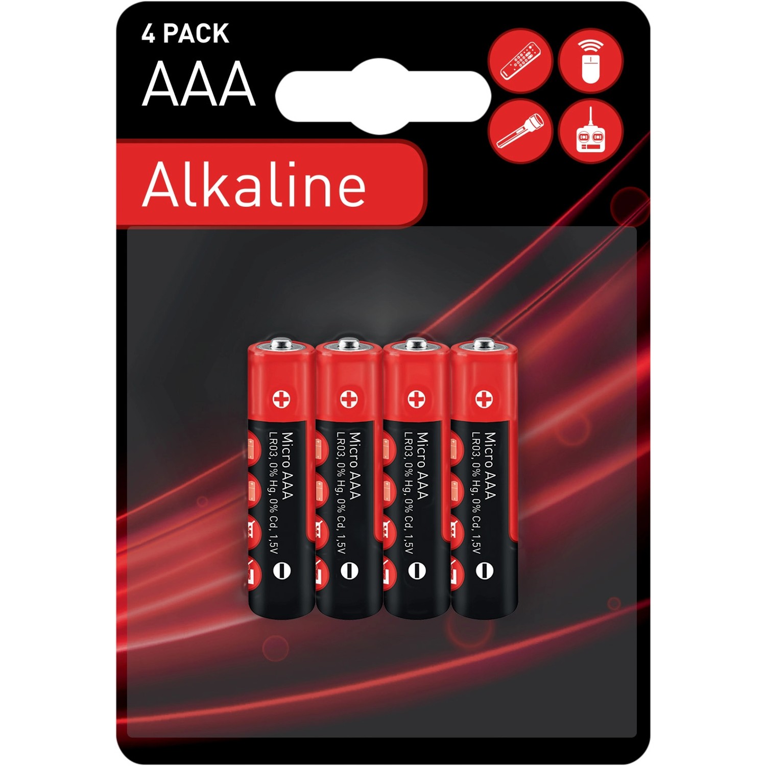 VLC Alkalické baterie Micro AAA LR03 1,5 V, 4 ks