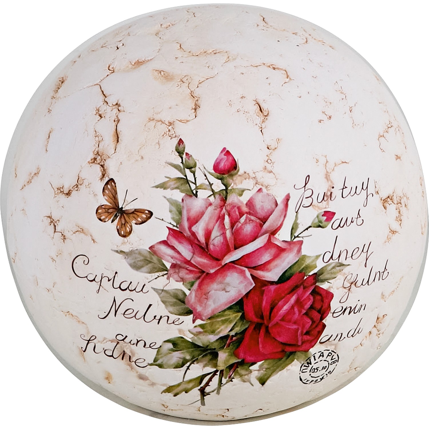 Dekorační koule s motivem růží, pr. 13 cm