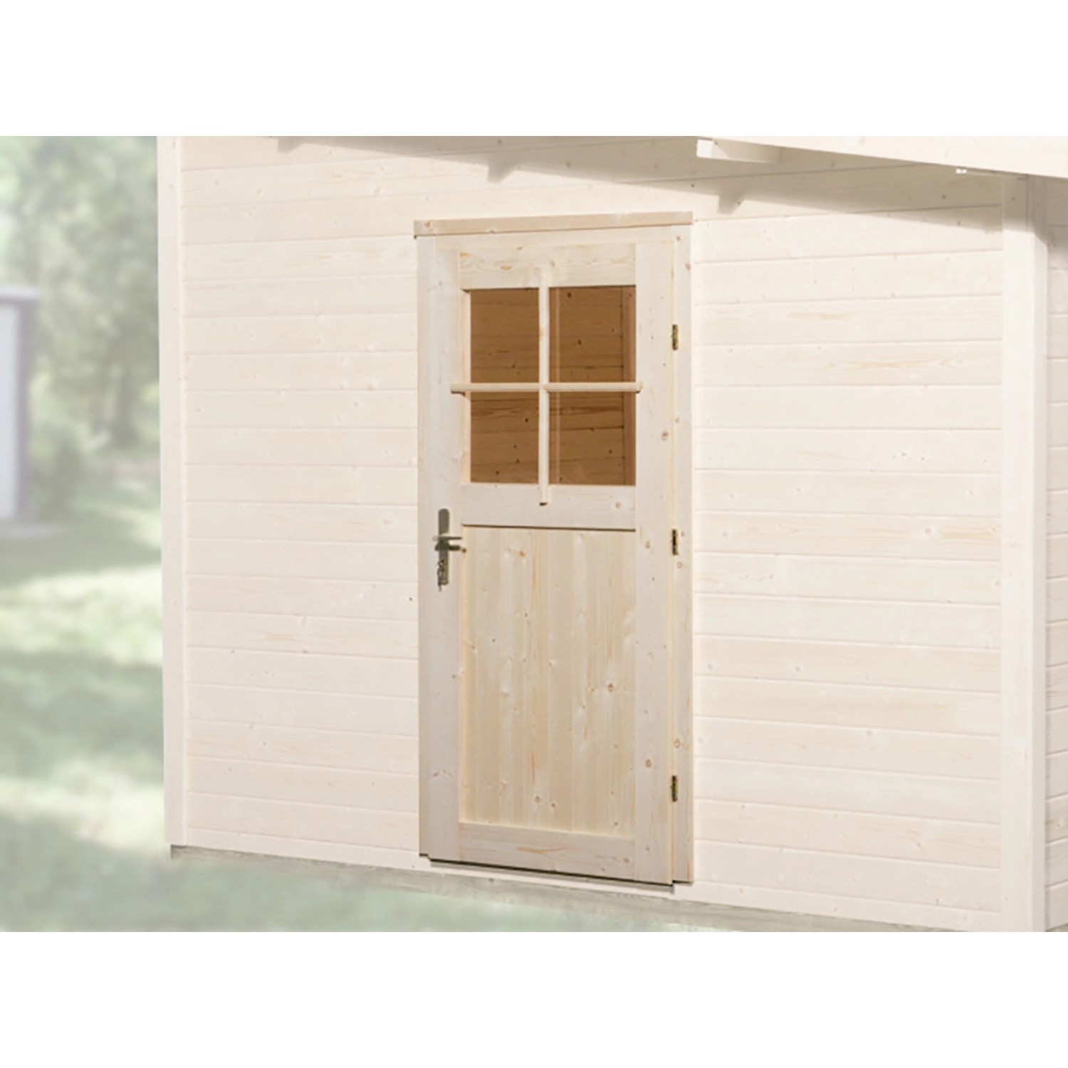 Weka Jednoduché dveře pro domek s tl. stěny 45 mm, přírodní, 97 x 181 cm