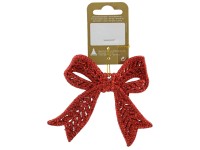 GEROMA Vánoční ozdoba mašle plastová červená 11 x 9,8 cm