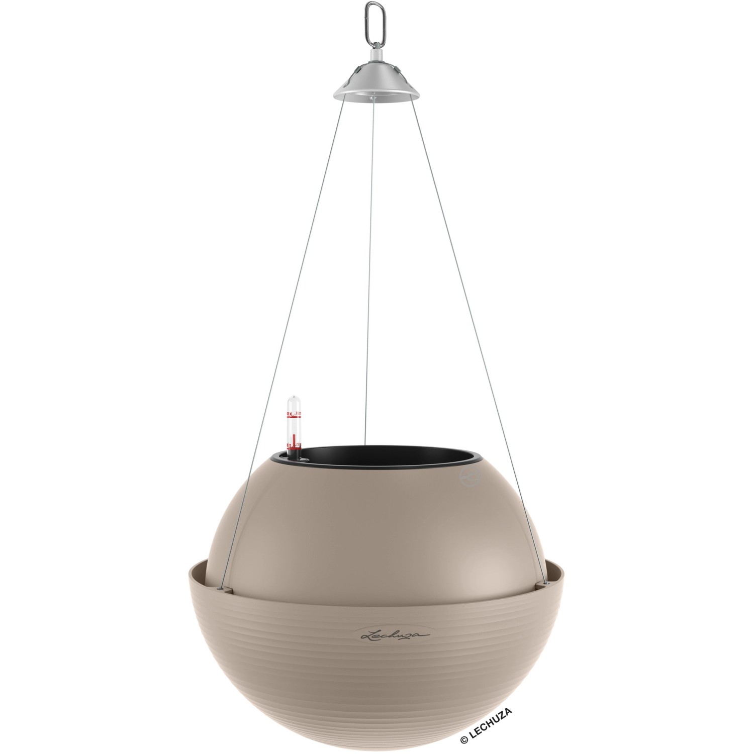 Lechuza Závěsný květináč Bola Color 32, pískově hnědá, pr. 32 x 25 cm