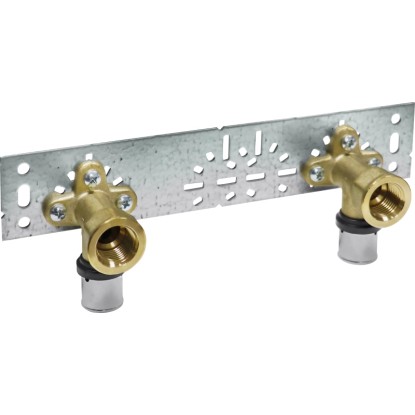 PIPETEC Lisovací nástěnné koleno PFWWSET1604 měděné, 16x2 - Rp 1/2