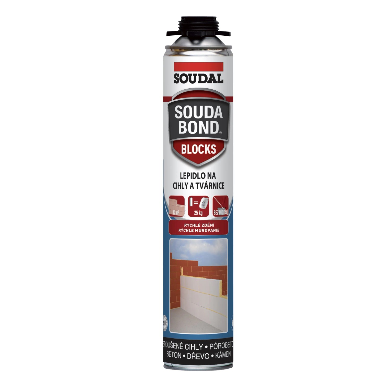 Pěna polyuretanová Soudal Soudabond ZDIVO pistolová 750 ml