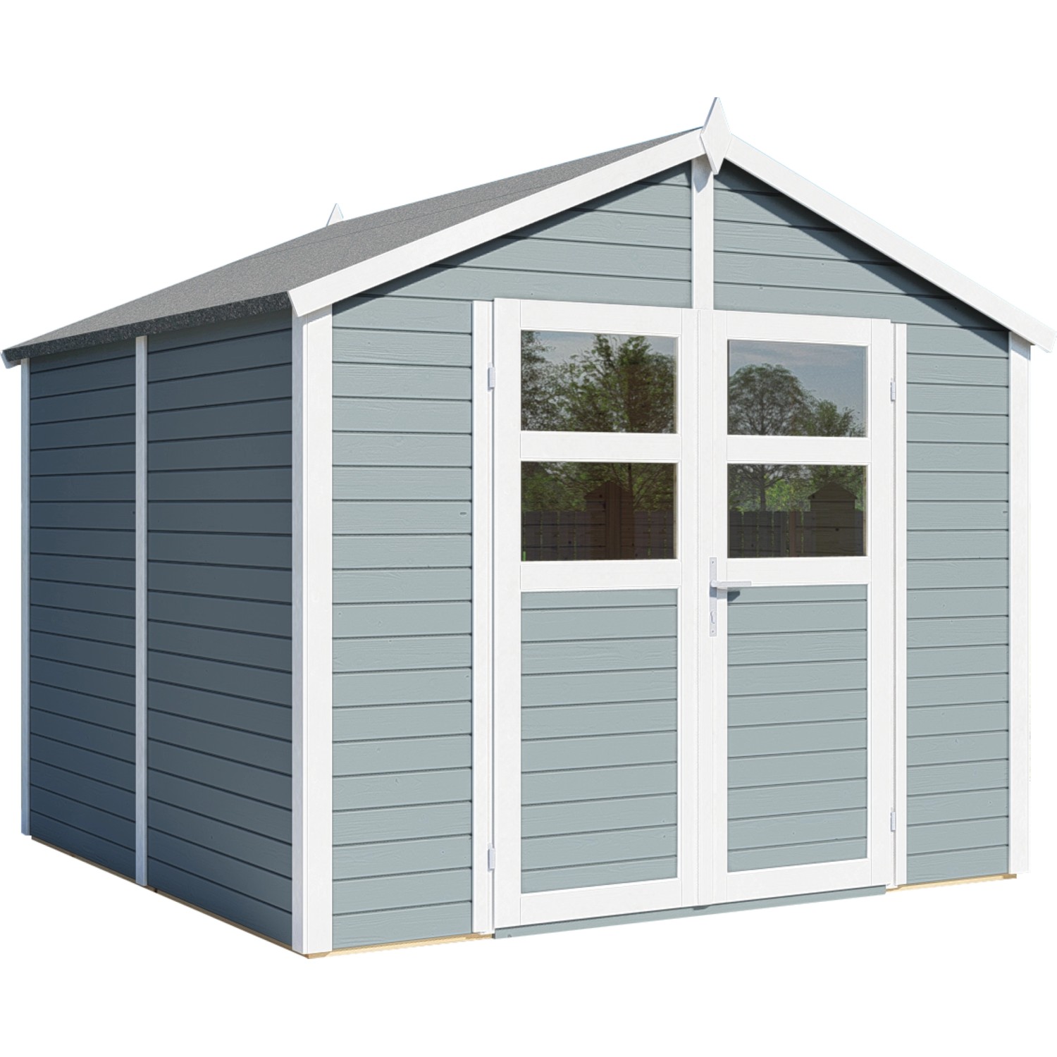 Bertilo Zahradní domek Visby 4, šedý, 239 x 244 cm