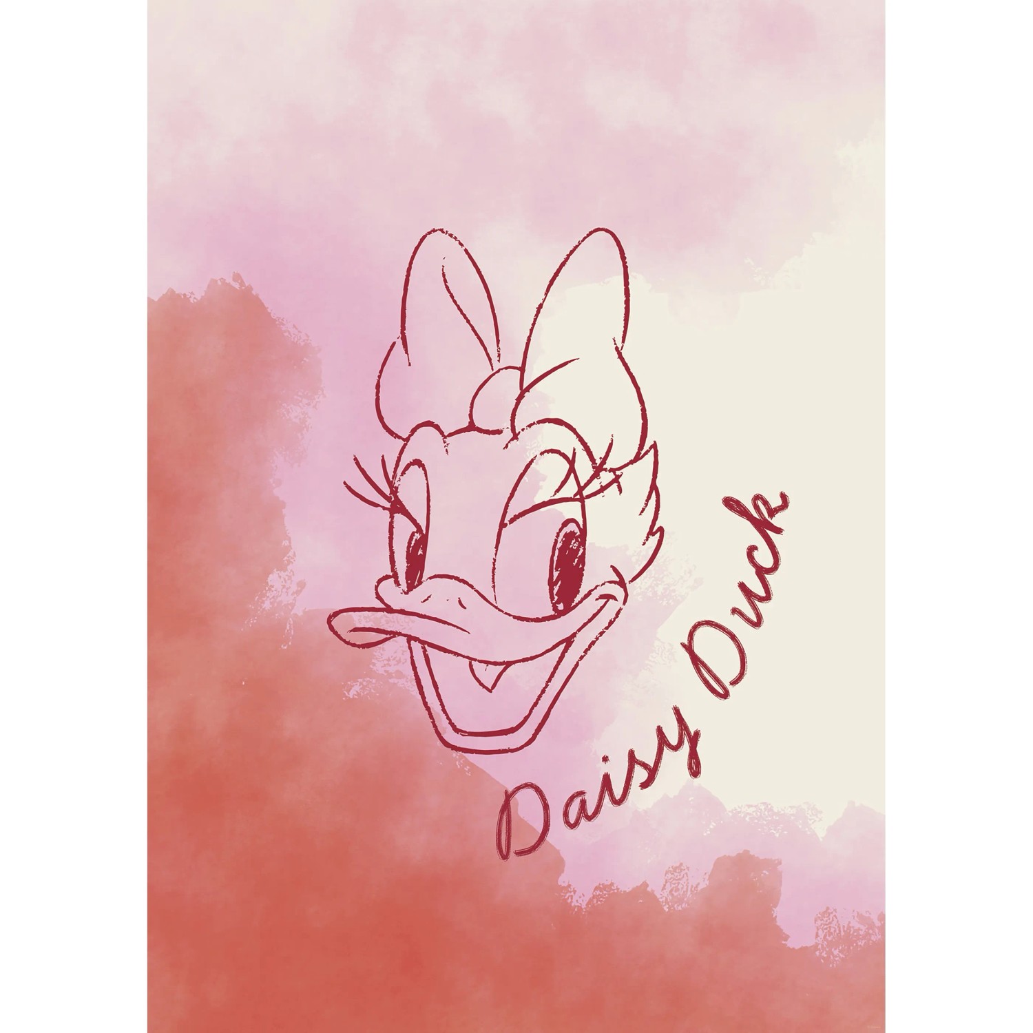 Komar Plakát Disney Daisy Duck Watercolours 50 cm x 70 cm