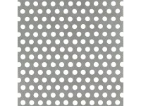 Děrovaný plech kulaté děrování 3 mm stříbrný elox 200 x 1000 x 0,8 mm