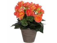 Mica Decorations Umělá květina Begonia lososová 30 cm
