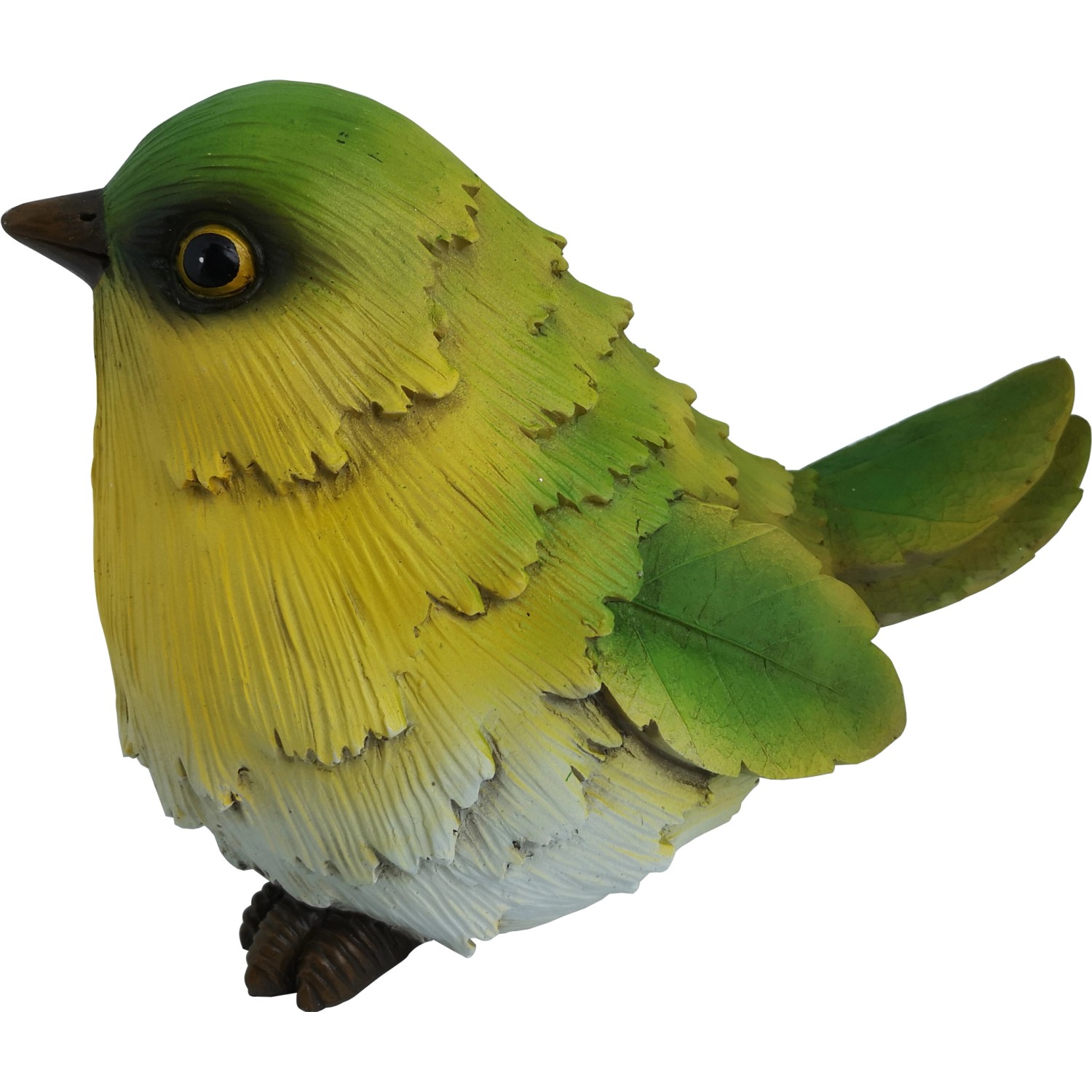 Dekorativní figurka ptáček sedící 15,5 cm zelený