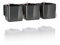 Lechuza Sada květináčů Green Wall Home Kit Glossy antracitová lesklá 48 cm