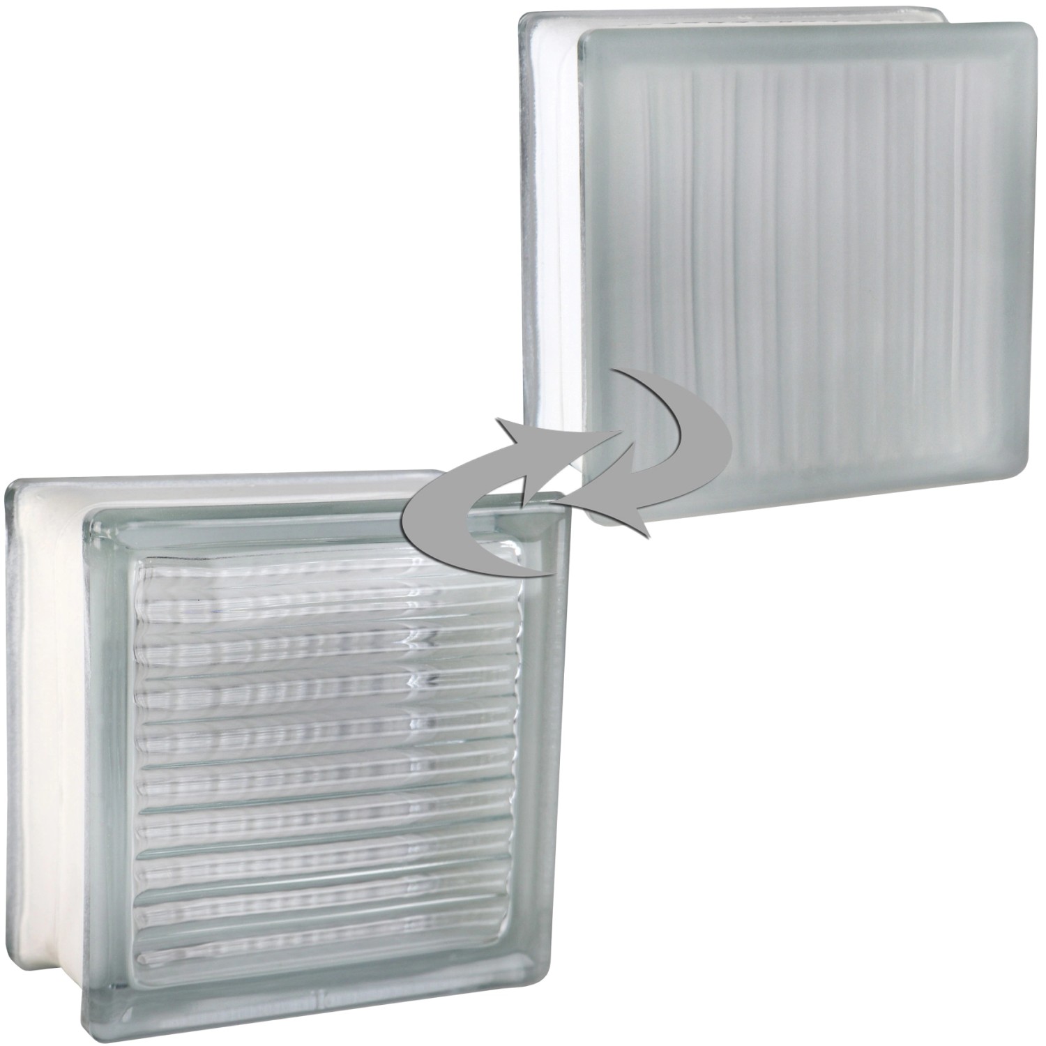 Fuchs Design Luxfera Crossed lesklá/mléčné sklo, bílá, 14,5 x 14,5 x 8 cm