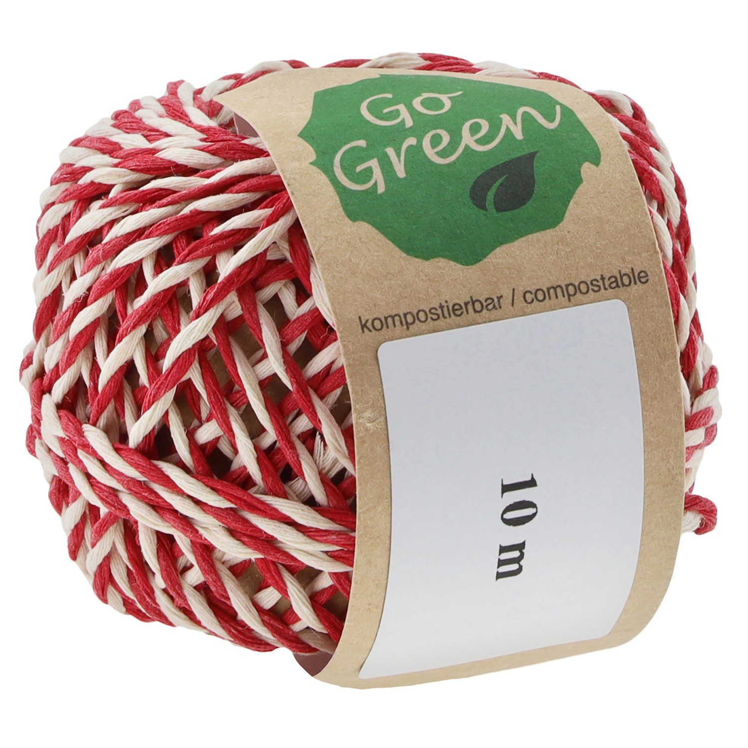 GERMOA Motouz kroucený červeno-bílý 10 m