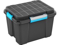 Úložný box Scuba M se silikonovým kroužkem ve víku černý