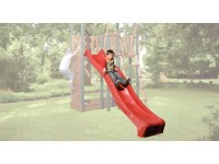 Weka Vlnitá skluzavka Tabaluga, plast, červená, 50,5 x 296 cm