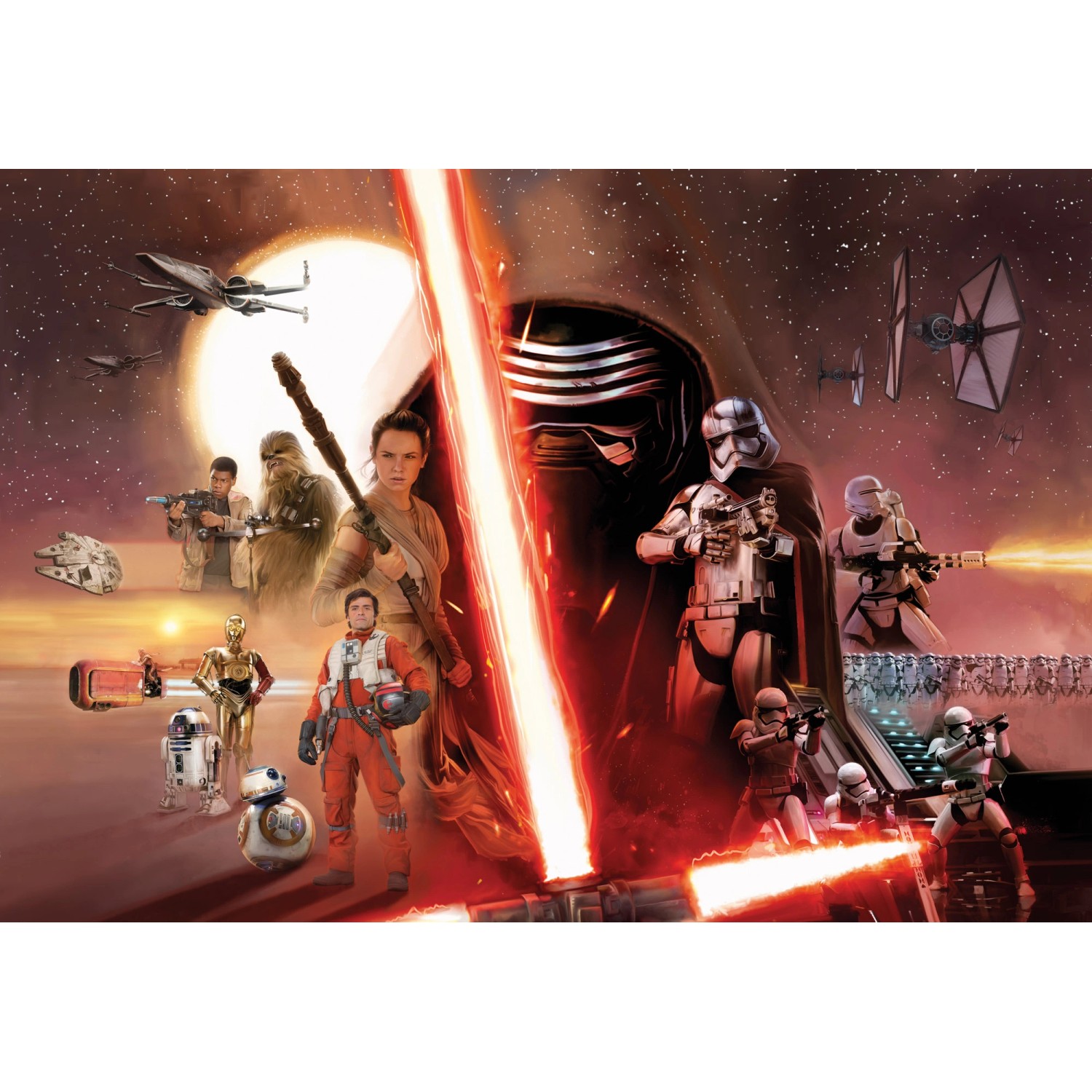 Komar Papírová fototapeta Star Wars EP7 Collage 368 x 254 cm