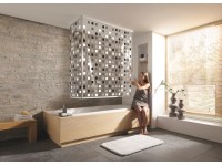 Kleine Wolke Rohová sprchová roleta šedá 132 / 56 cm x 240 cm