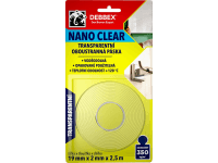 Den Braven Oboustranná páska NANO CLEAR transparentní 19 mm x 2,5 m