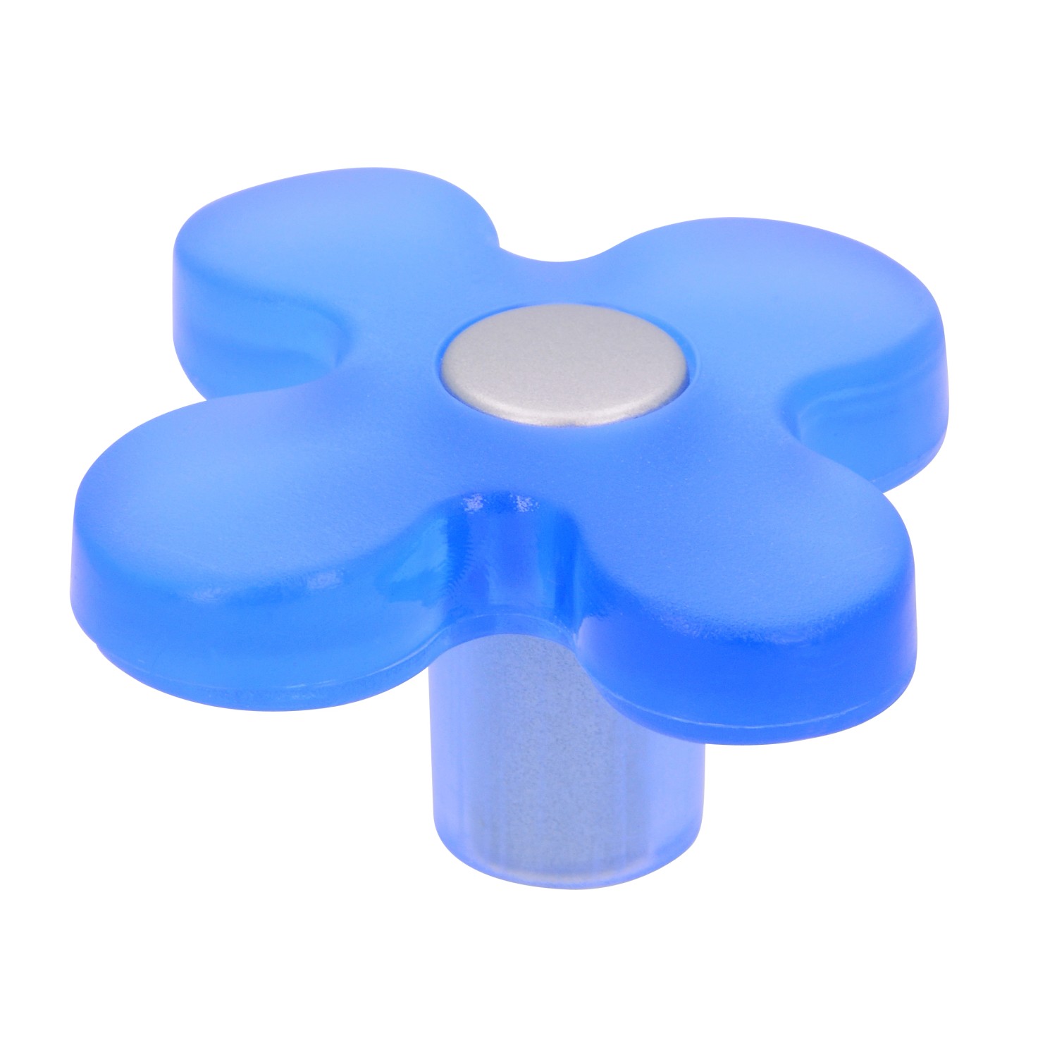 Siro Knopka SM8116I na dětský nábytek plast modrá/hliník 50 mm