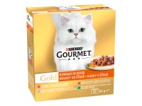 Purina Gourmet Gold Kapsičky pro kočky s masem a zeleninou ve šťávě, 8 x 85 g