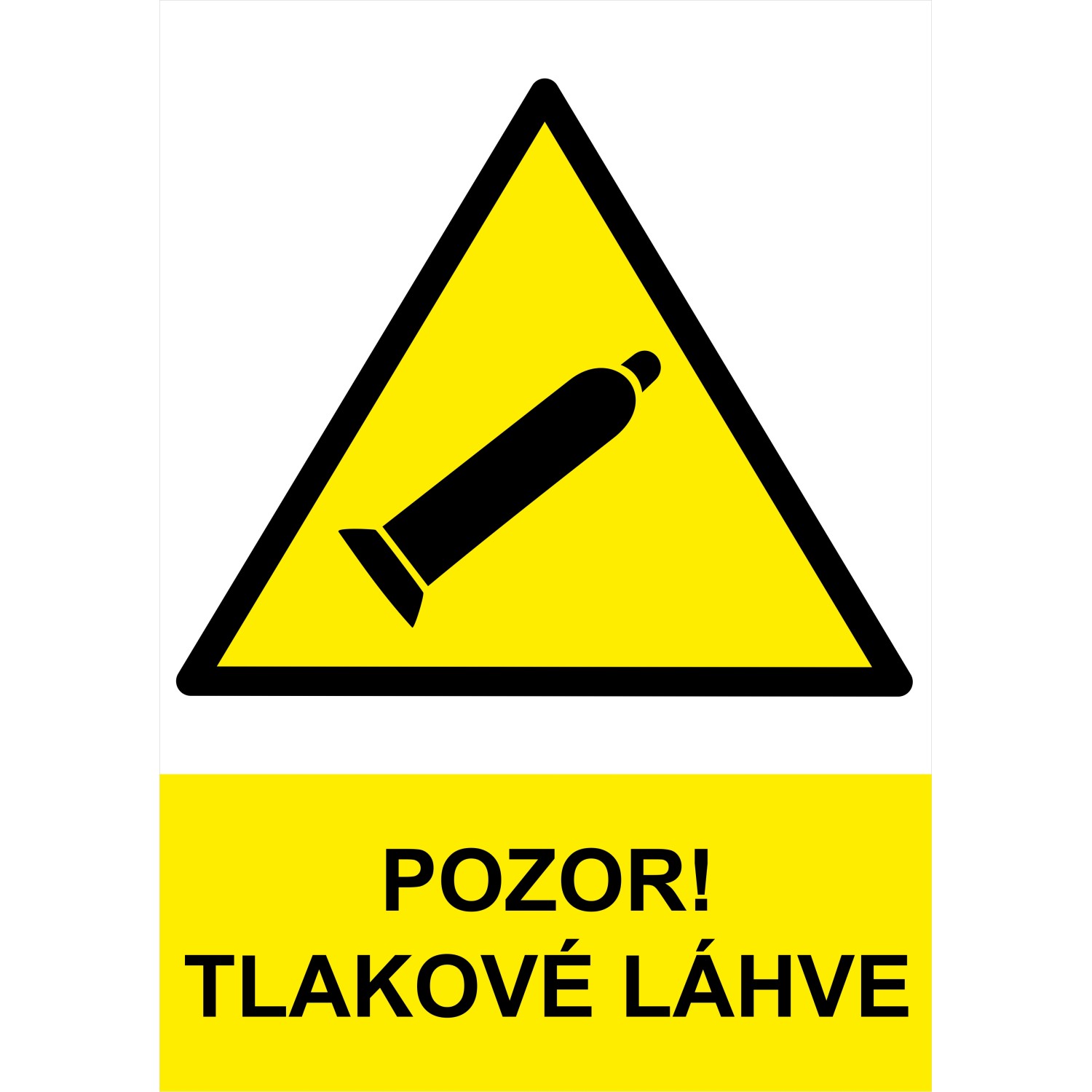 Tabulka Pozor! Tlakové láhve