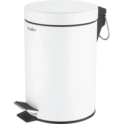 baliv Koš nášlapný bílý, 3 l