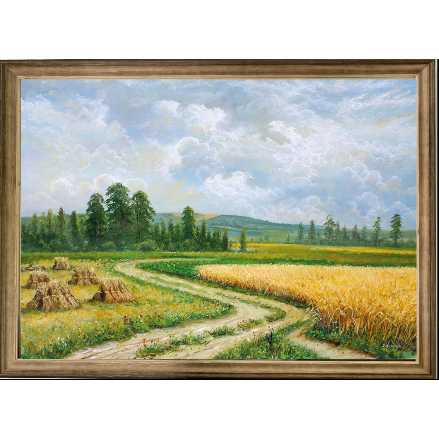 Bondecor Zarámovaný obraz Sláma 64 x 100 cm