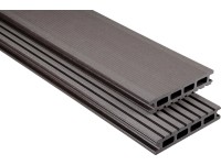 KOVALEX Terasové prkno WPC EXKLUZIV kartáčované šedo-hnědé 26 x 145 mm - metráž