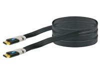 Schwaiger High-Speed HDMI plochý kabel s Ethernetem, černý, 1,5 m