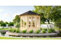 Weka Dřevěný zahradní altán 234 B se 7 okny, 336 x 365 x 300 cm