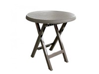 MEGA PLAST Skládací stolek TEO cappuccino pr. 70 x 70 cm
