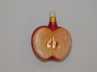 ONREX Vánoční ozdoba skleněná jablko červené 6,5 cm ONREX Vánoční ozdoba skleněná jablko červené 6,5 cm