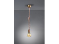 Trio Stropní svítidlo Rope staromosazné 1bodové retro 150 cm E27
