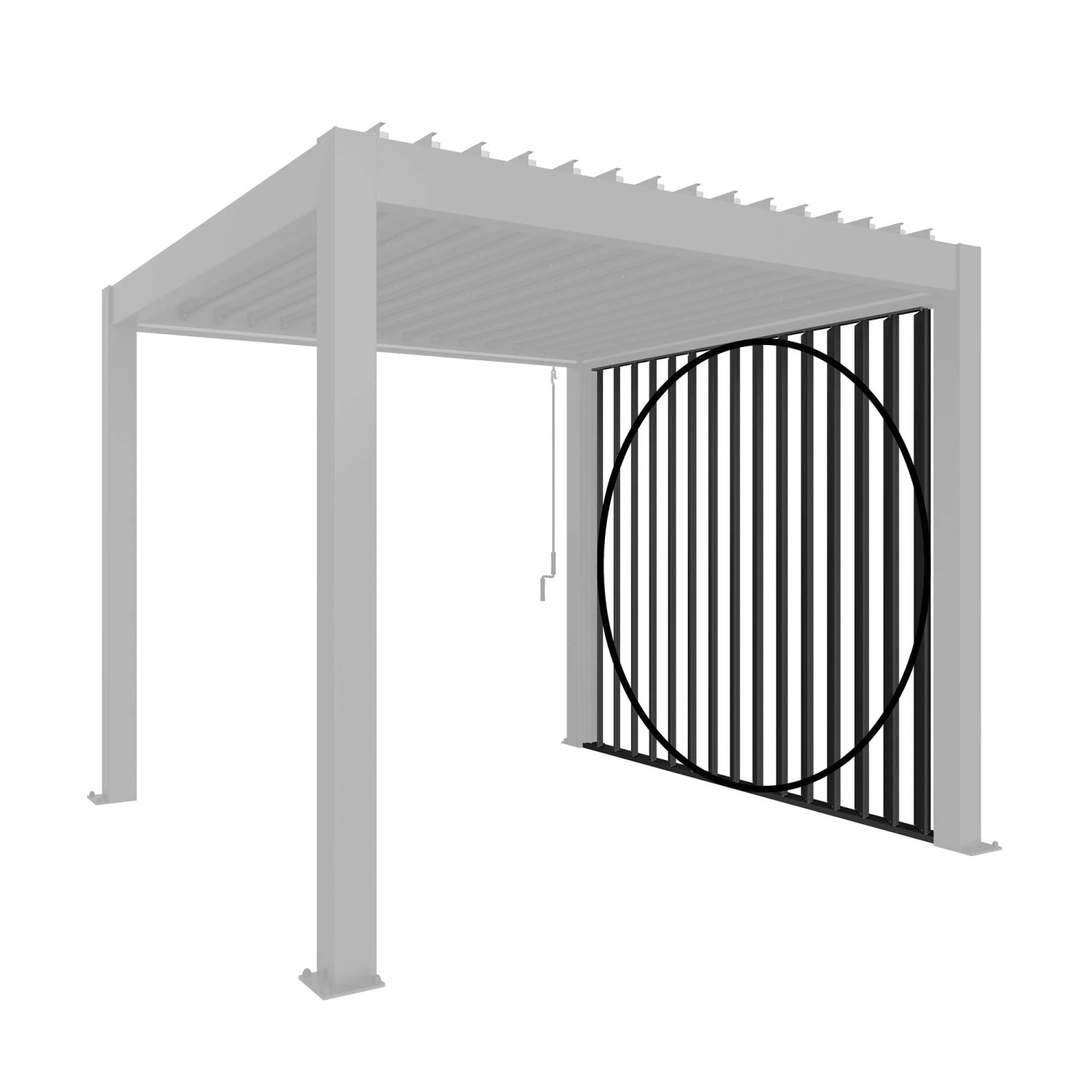 Biohort Postranní lamely pro stranu pergoly 2,5 m tmavě šedé