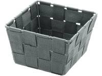 Wenko Úložný košík Adria Mini Square, šedý, 14 x 9 x 14 cm