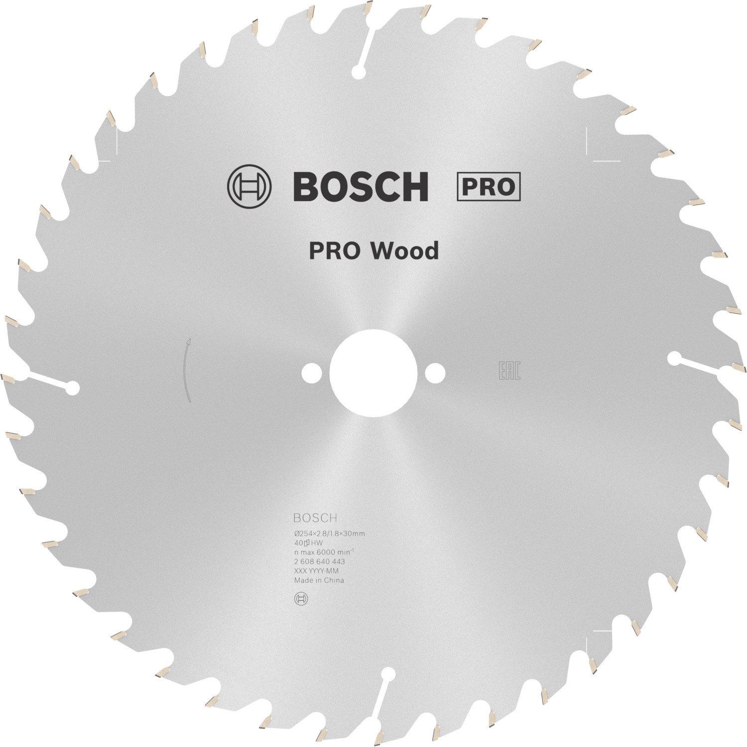 Bosch Pilový kotouč PRO Wood pro okružní pilu pr. 254 x 30mm, 2,8/1,8mm (40zubů)