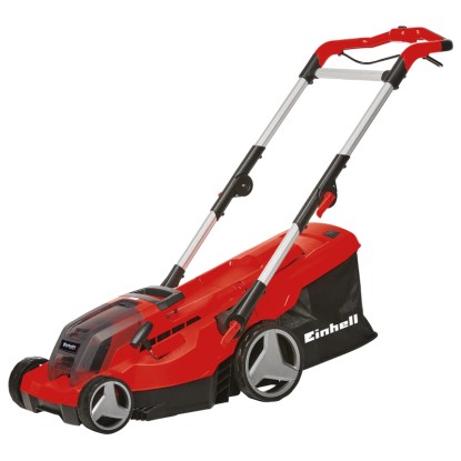 Akumulátorová sekačka na trávu Einhell Power X-Change GE-CM 36/37 Li Solo se sběrným košem, červeno-černá.
