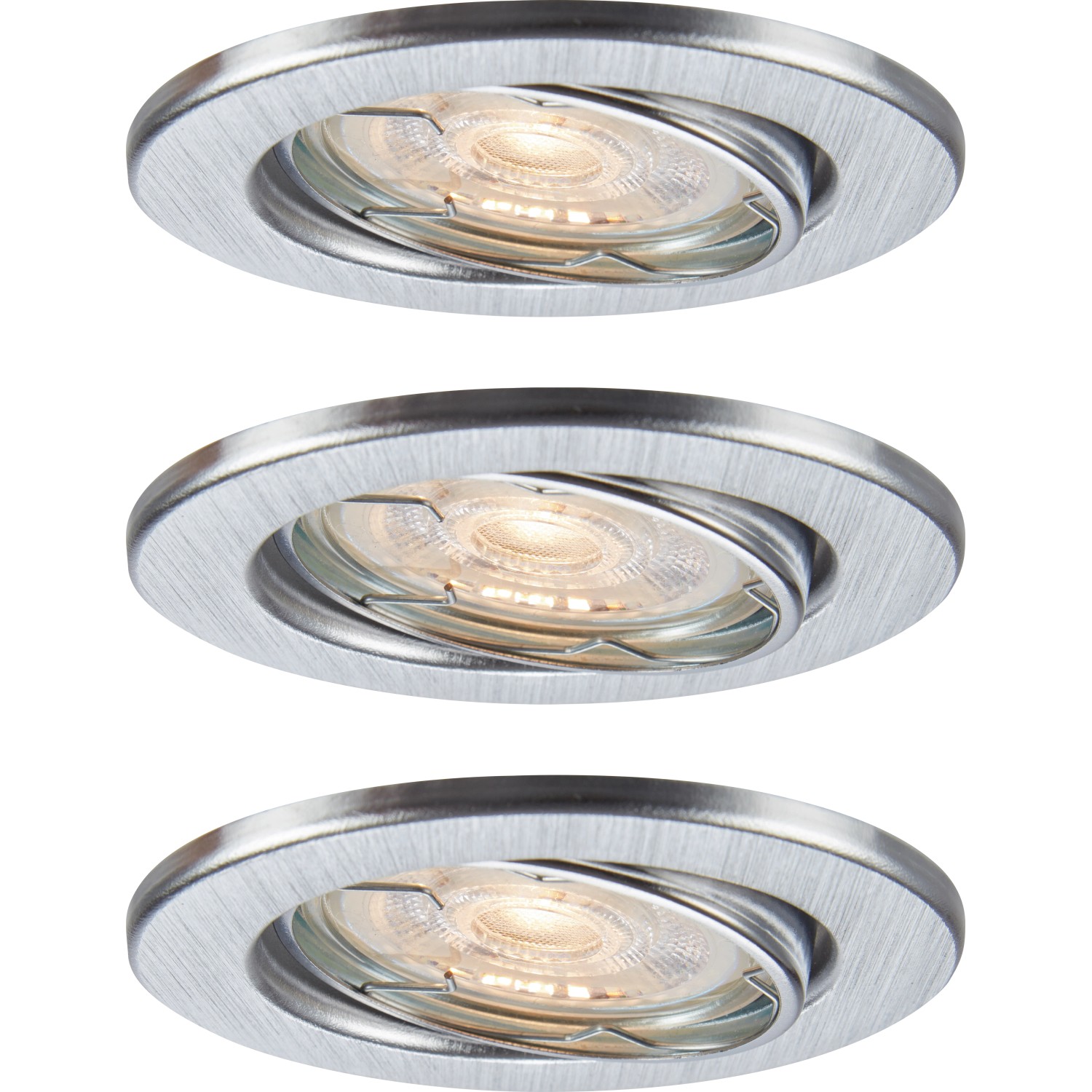 OBI LED vestavné svítidlo 86R hliník GU10, 3,5W 345lm 3000K, pr. 86 mm, 3 ks