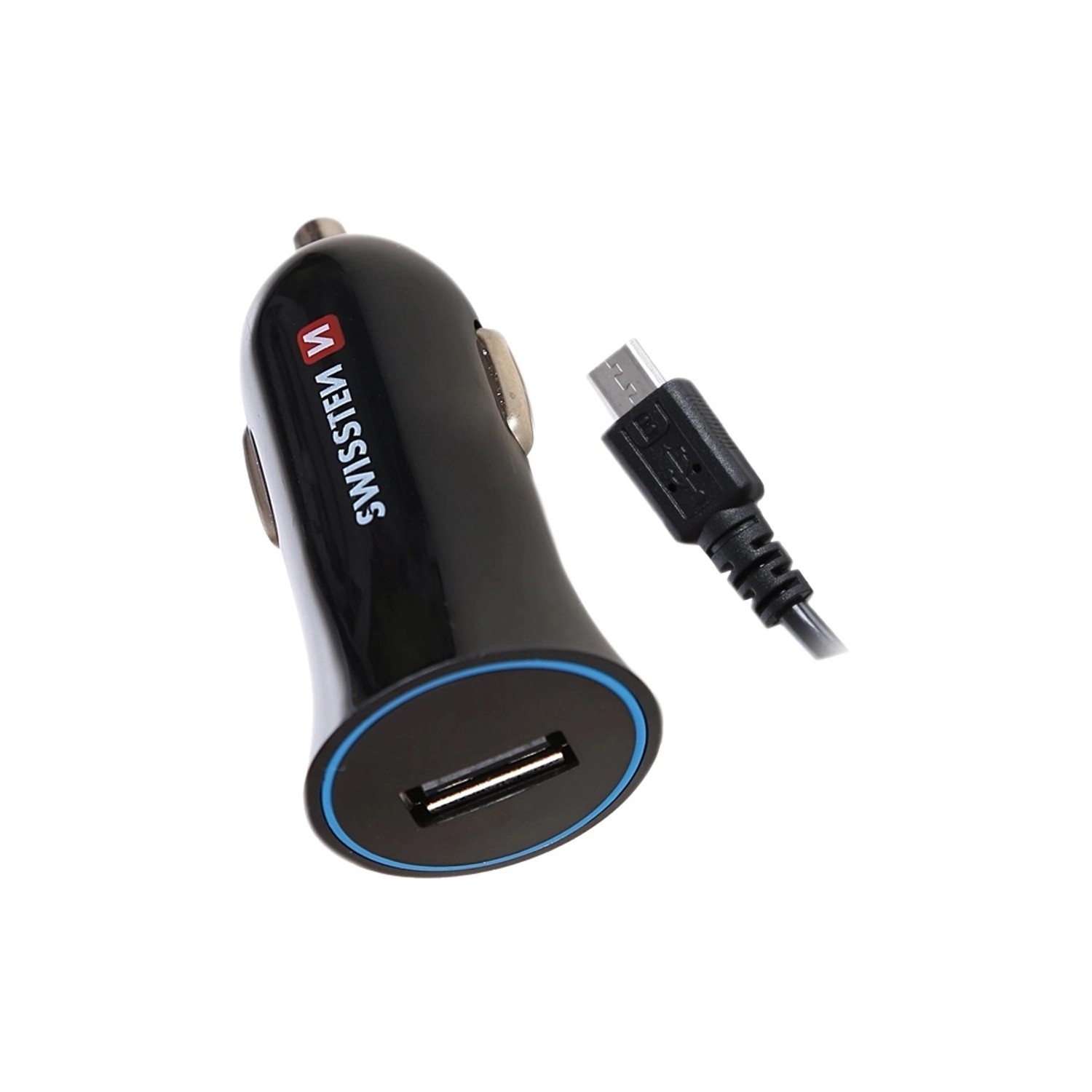 SWISSTEN Nabíječka USB-A 12/24V, 1 A, kabel Micro USB