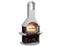 Buschbeck Zahradní grilovací krb St. Moritz, bílá/hnědá, 110 x 65 x 203 cm Buschbeck Zahradní grilovací krb St. Moritz, bílá/hnědá, 110 x 65 x 203 cm