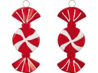 Ozdoby na vánoční stromeček bonbon, bílá/červená, 4 ks Ozdoby na vánoční stromeček bonbon, bílá/červená, 4 ks