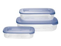 Tontarelli Sada dóz na potraviny obdélník, modrá, 3 ks