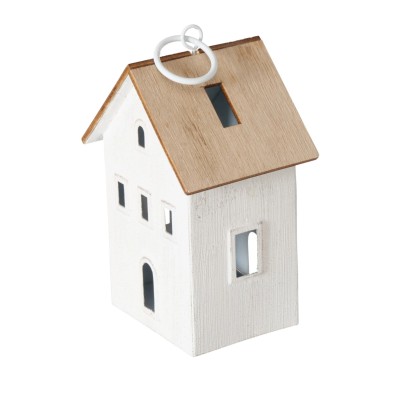 Boltze Home Lucerna Solna S, bílá/přírodní, 21 x 10 x 13 cm
